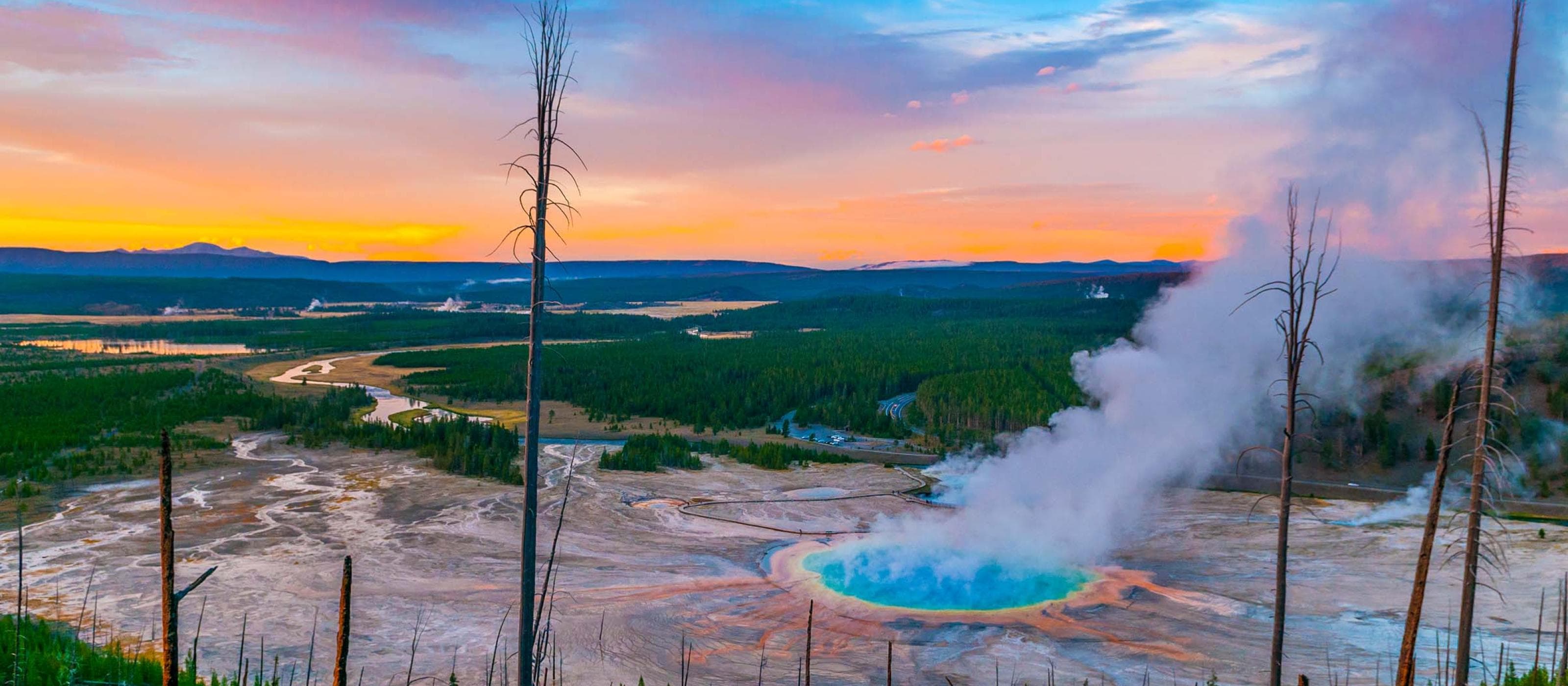 Majestic Landscapes of Yellowstone National Park, USA